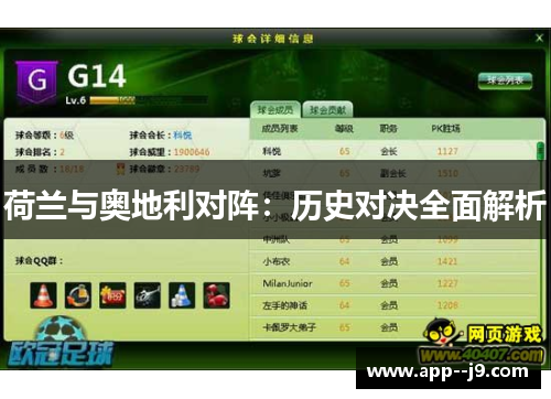 荷兰与奥地利对阵：历史对决全面解析