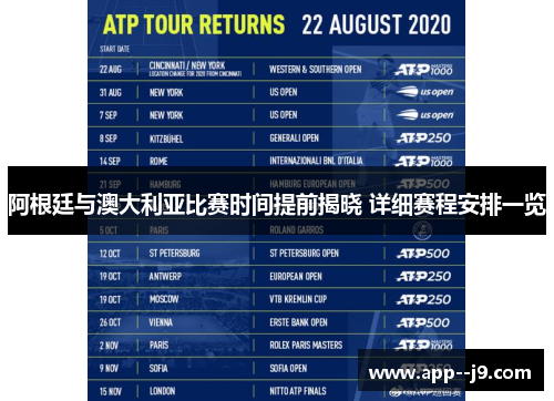 阿根廷与澳大利亚比赛时间提前揭晓 详细赛程安排一览